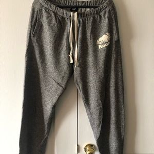 Roots salt and pepper sweatpants (M)